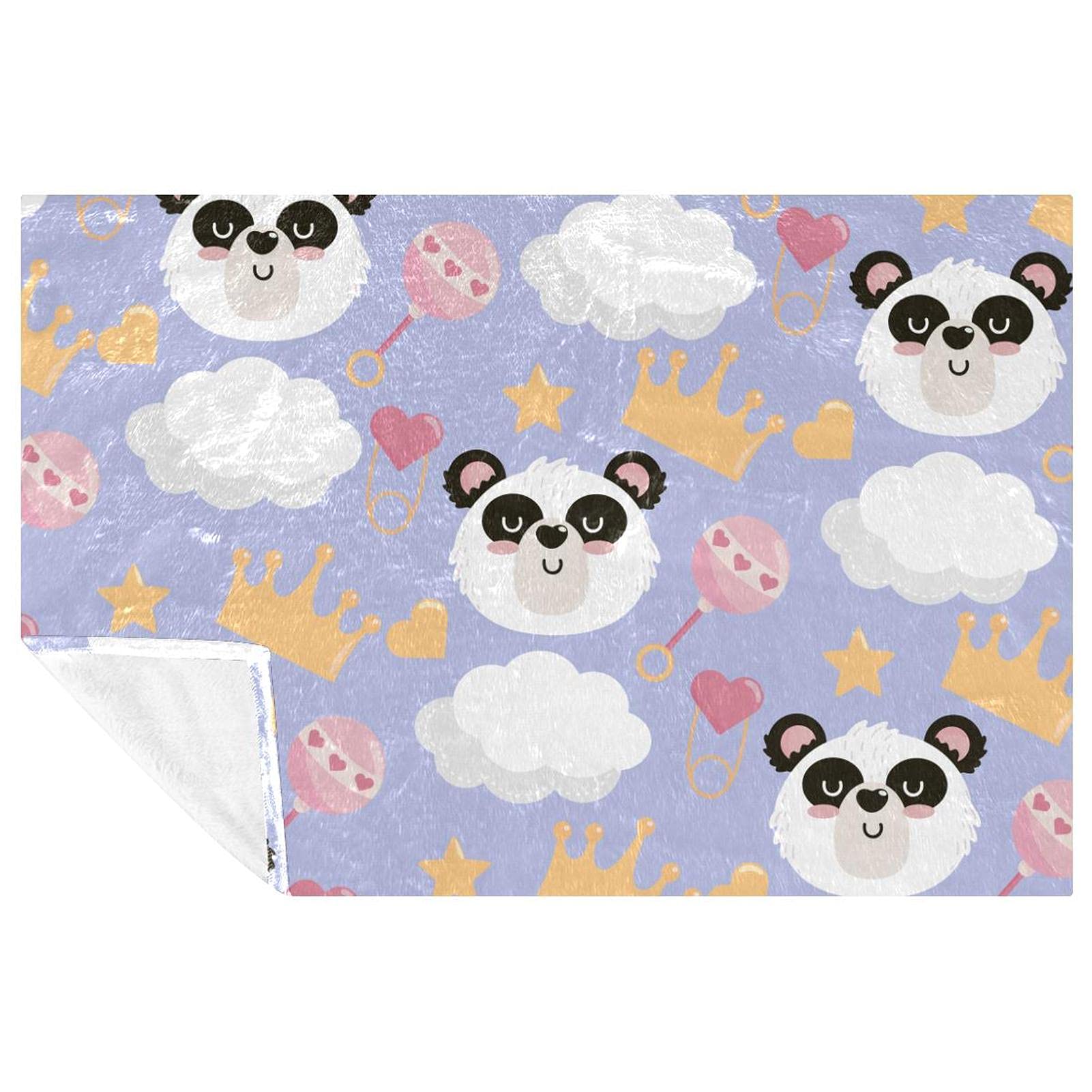 Plaid panda multifonction idéal pour pique-nique, camping et plage