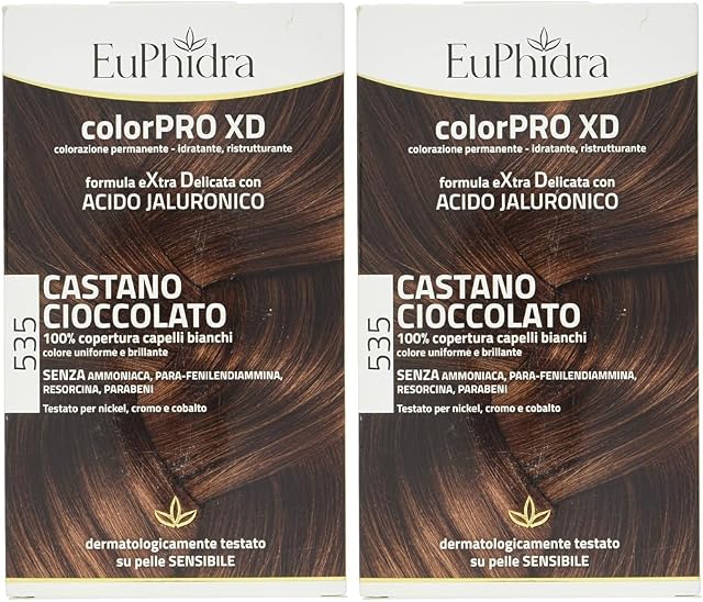 Euphidra ColorPro XD, 535 Castano Cioccolato - 190 gr (Confezione da 2)