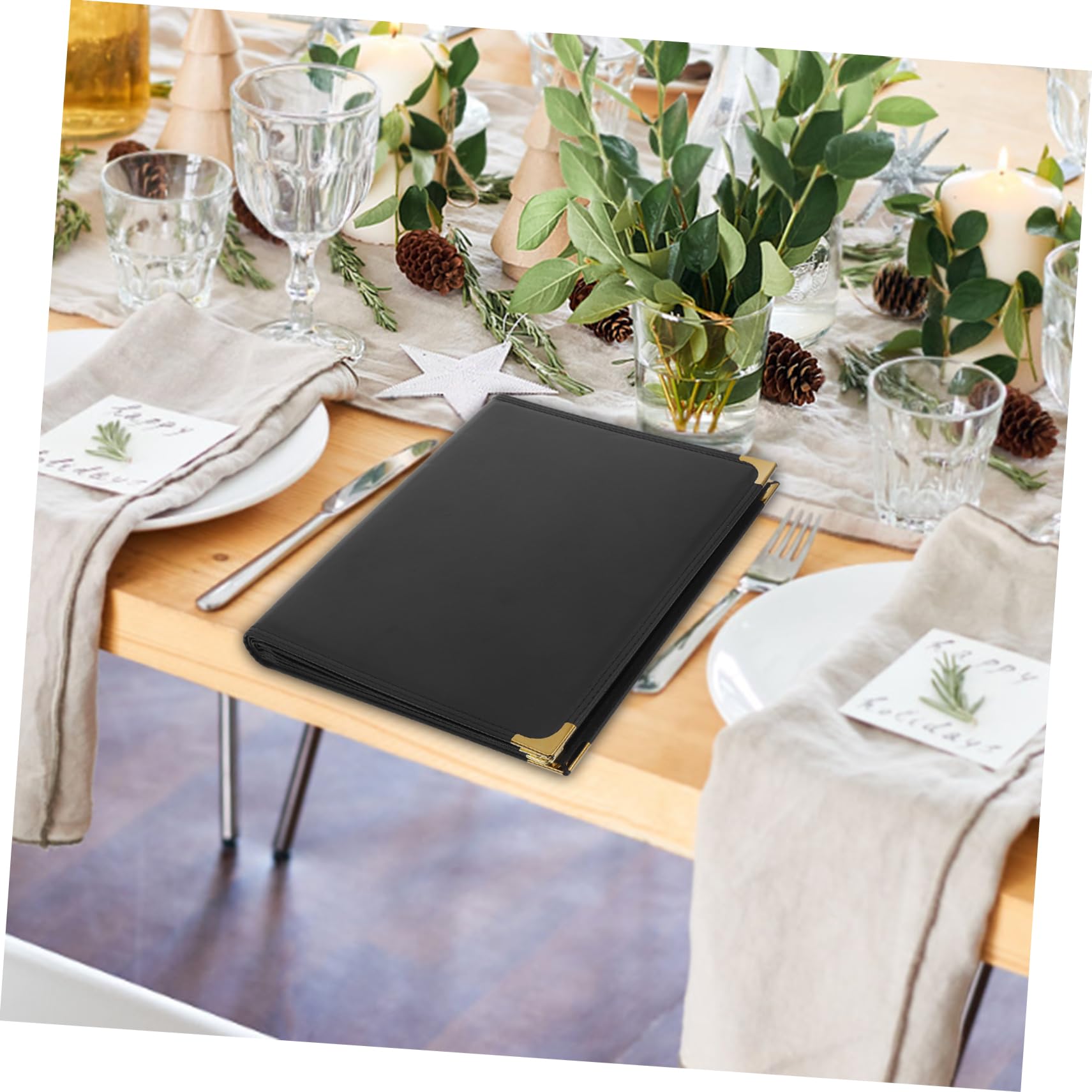 Cabilock Carpeta de Menú de Pvc Transparente, Libro de Recetas para Restaurante, Resistente al Desgaste y Fácil de Limpiar, Adecuado para Bar y Comedor