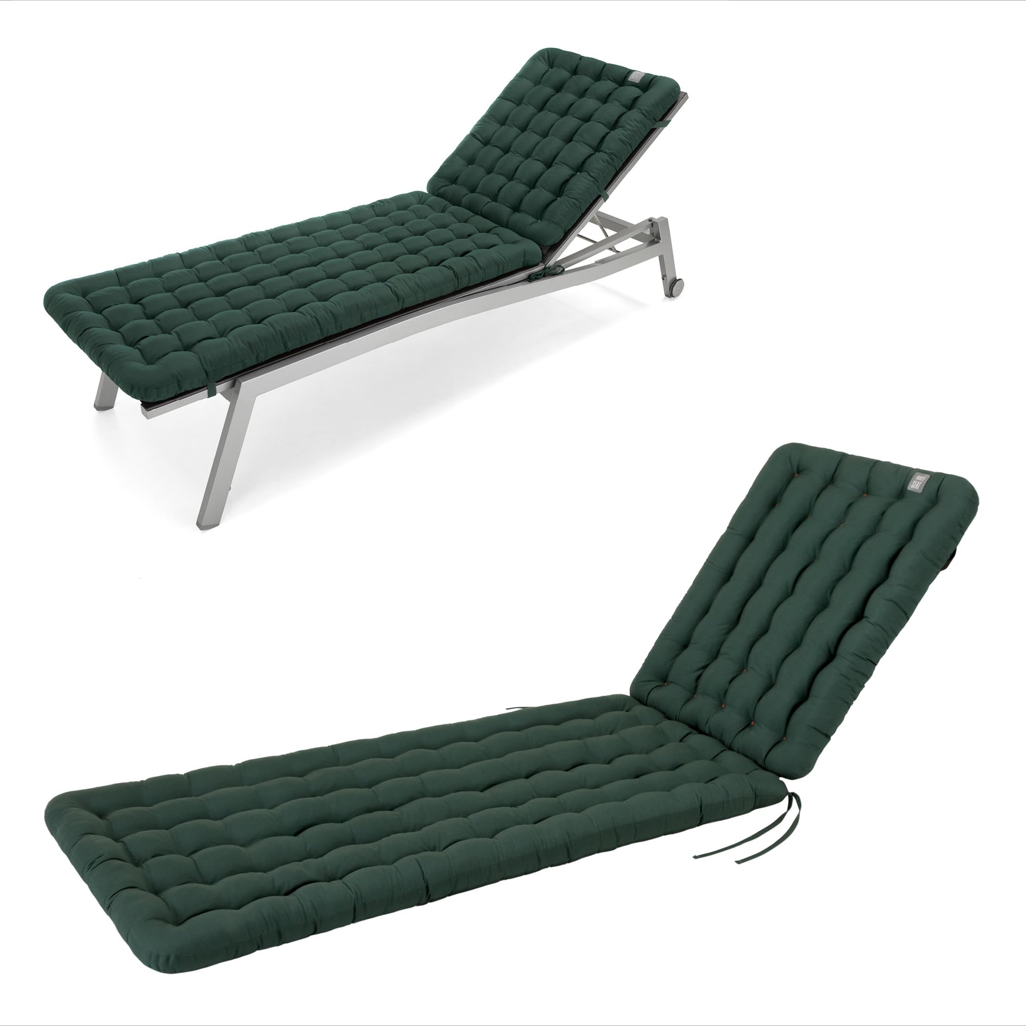 HAVE A SEAT Gartenbankauflage Moosgrün – Orthopädisch, Waschbar Bis 95°C, 180x48 Cm, Made In Germany