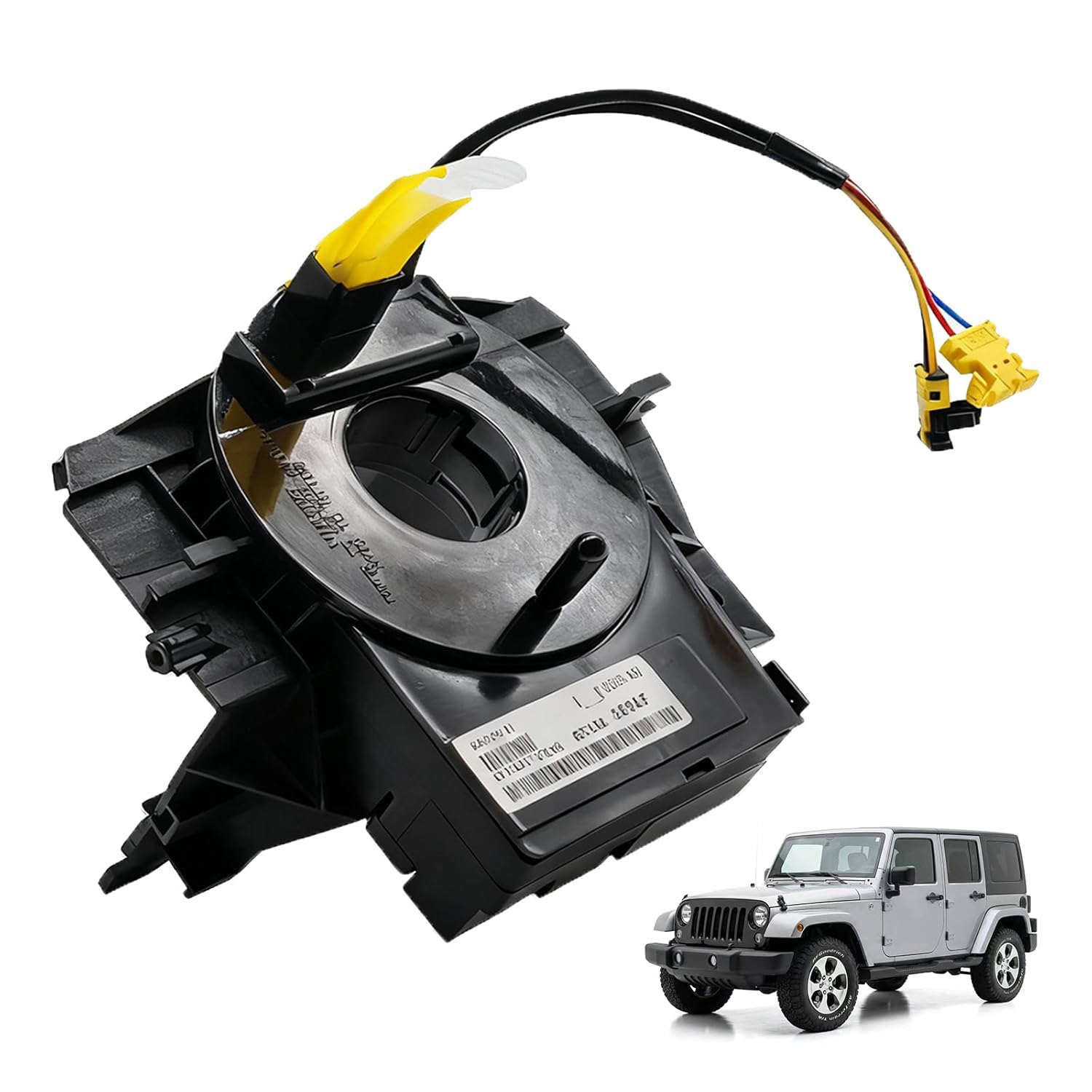 5156106AF Steering Angle Sensor Assembly Steering Wheel Wire Harness Compatible with Jeep Wrangler JK Compass MK Patriot MK 2007-2018# 5156106AA-AG