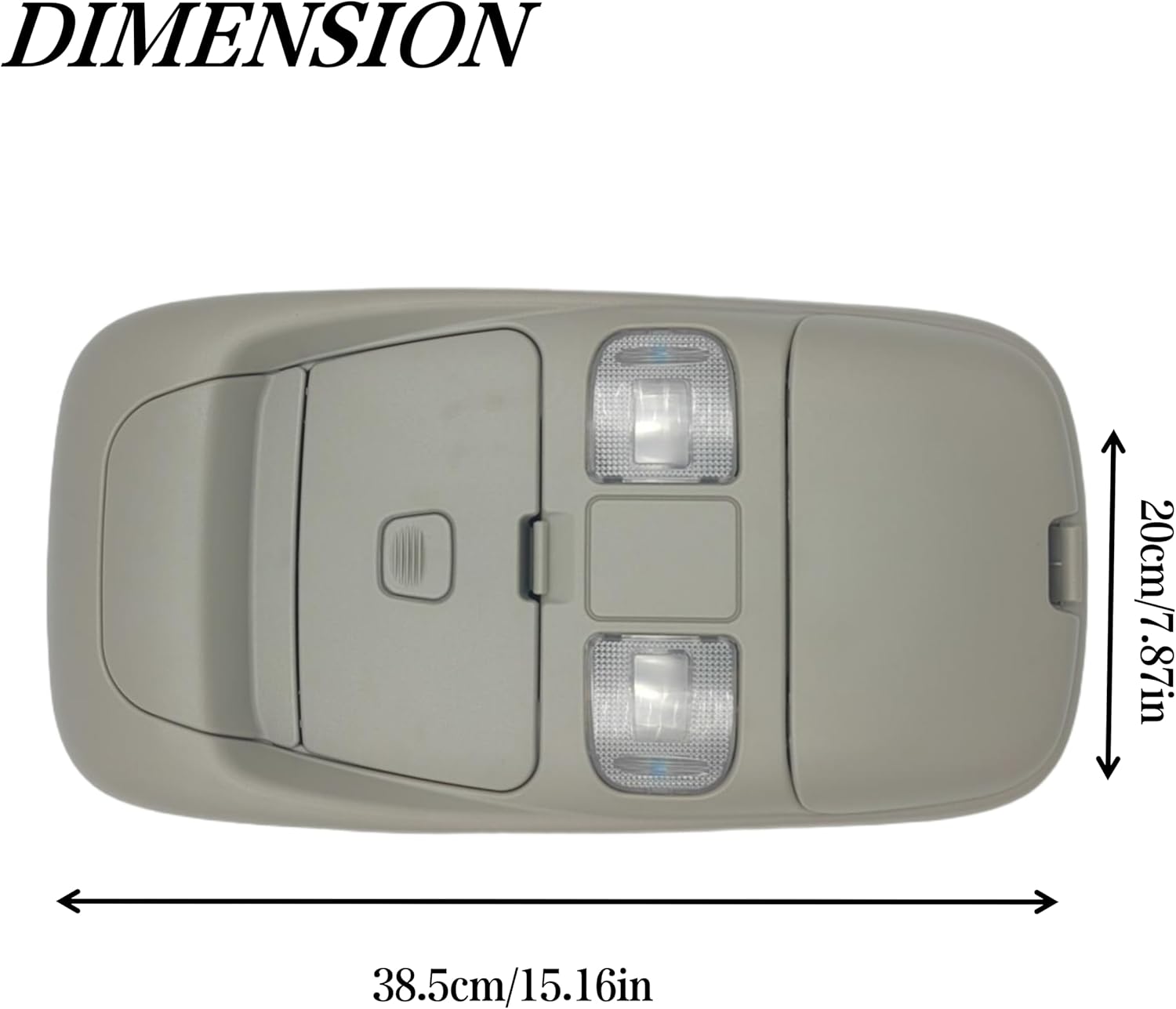 Mist Gray LED Overhead Console Dome Map Light with Storage for Dodge Ram 1500 2500 3500 1998-2002 Replaces OE# 55350657 SN94TL2AA L0021202