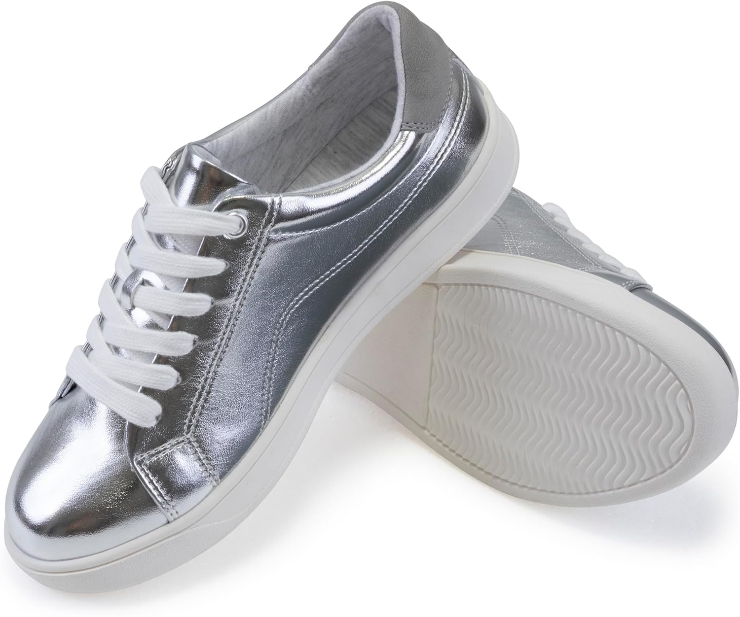 Women's Lace Up Trendy Sneaker Classic Fashion Low Top Walking Shoes - Picture 92 of 109