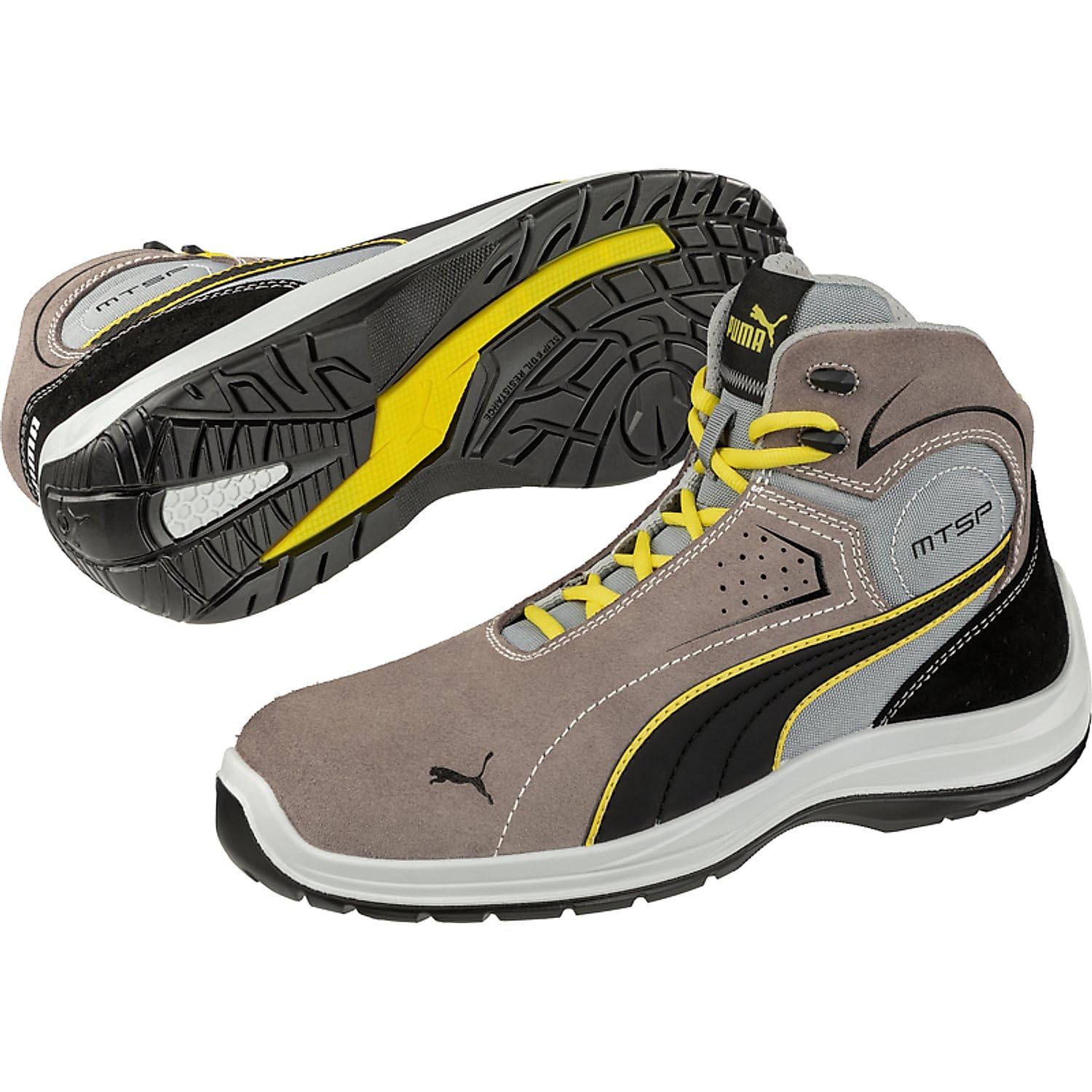 Puma Safety Touring Stone Mid Chaussures de Travail de sécurité S3 SRC avec Embout en Fibre de Verre, Protection Anti-Perforation, antidérapantes, sans métal, Unisexes