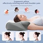 Oreiller cervical, Oreil ergonomique, Oronnoir cervicical, oreil de cou, Orée pour douleur au cou, orthopédie Oreillon de lit pour le dos somnifère