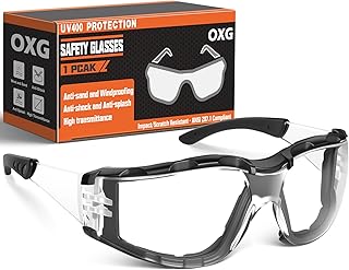 Anti Fog Safety Glasses with Foam Gasket, ANSI Z87.1 Protective Eyewear UV Protection for Men Women