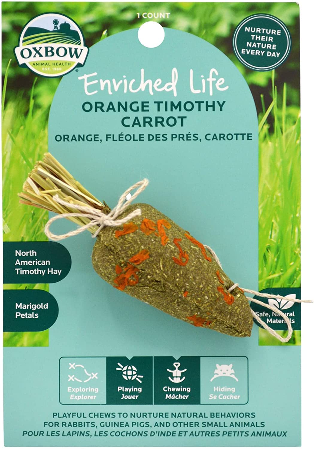 Oxbow Enriched Life Orange Timothy Carrot for Guinea Pig, 0.04 lb.