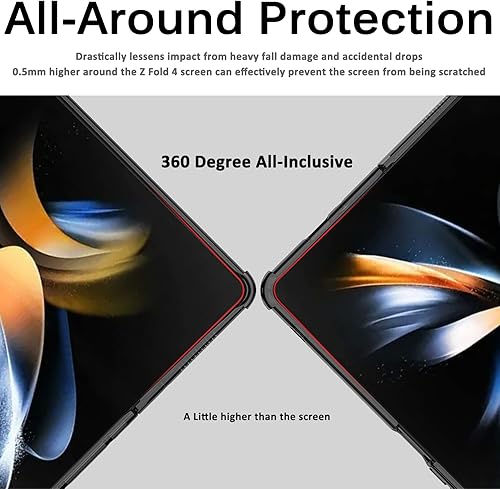 Miniatura 6 de Miimall Funda para Samsung Galaxy Z Fold 4 con protector de pantalla, carcasa protectora completa ultra fina, suave, a prueba de golpes, protector