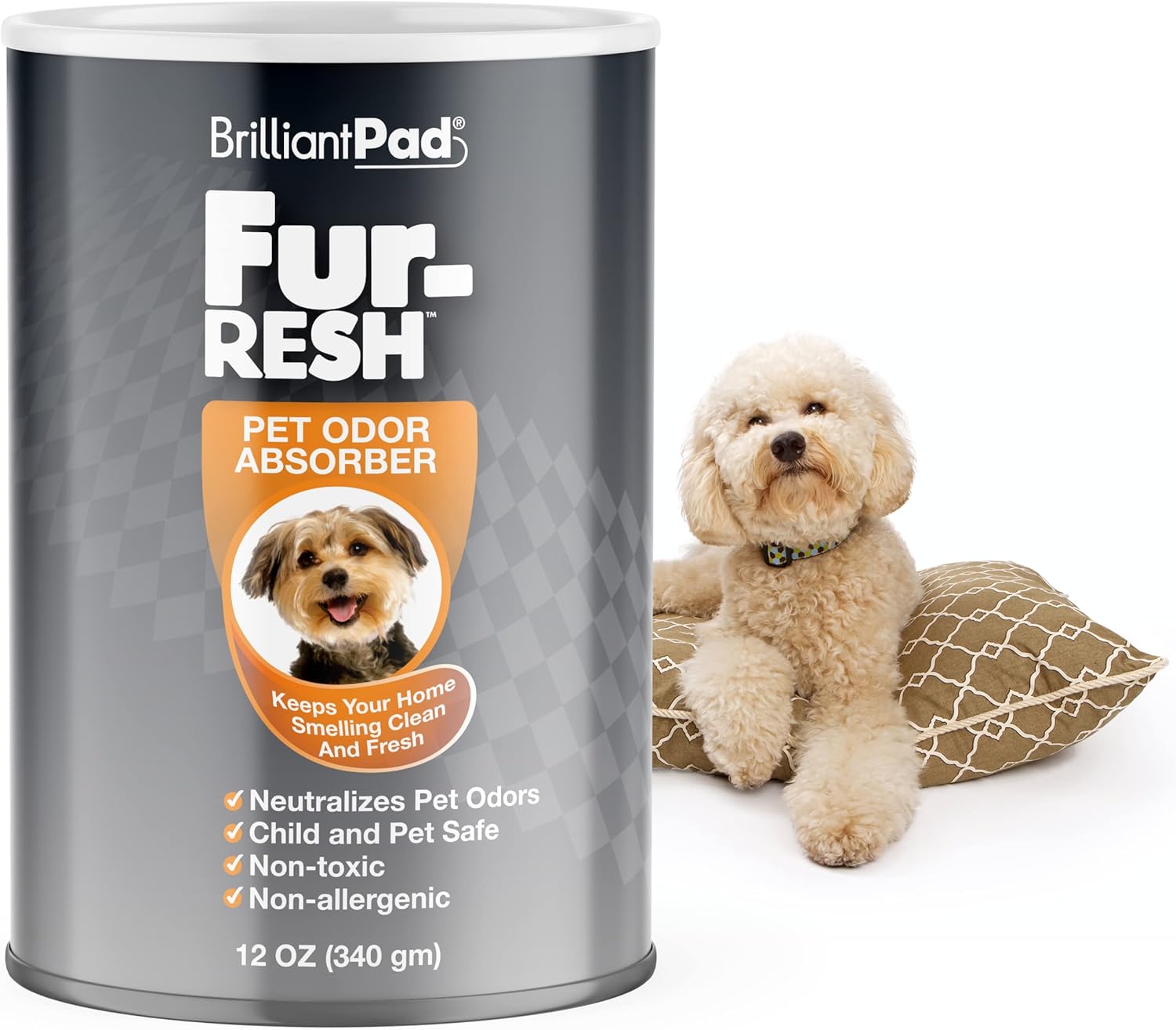 BrilliantPad FurRESH Pet Odor Absorbing Powder, Fur