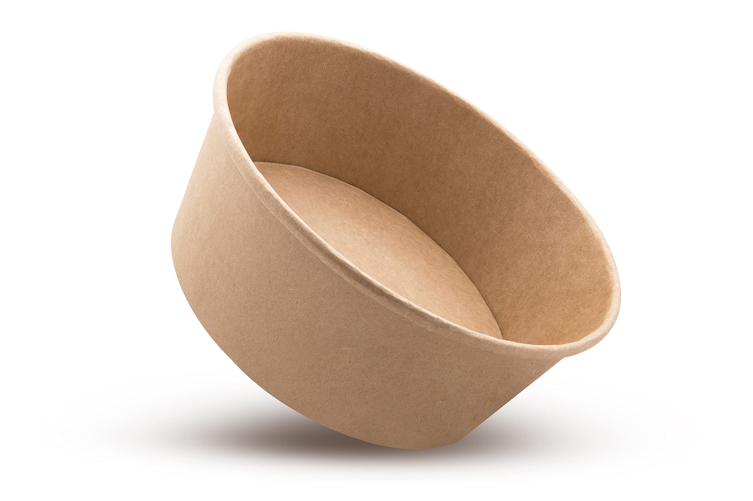 Saladier rond en carton kraft couvercle anti-buée en PET 1000 ml
