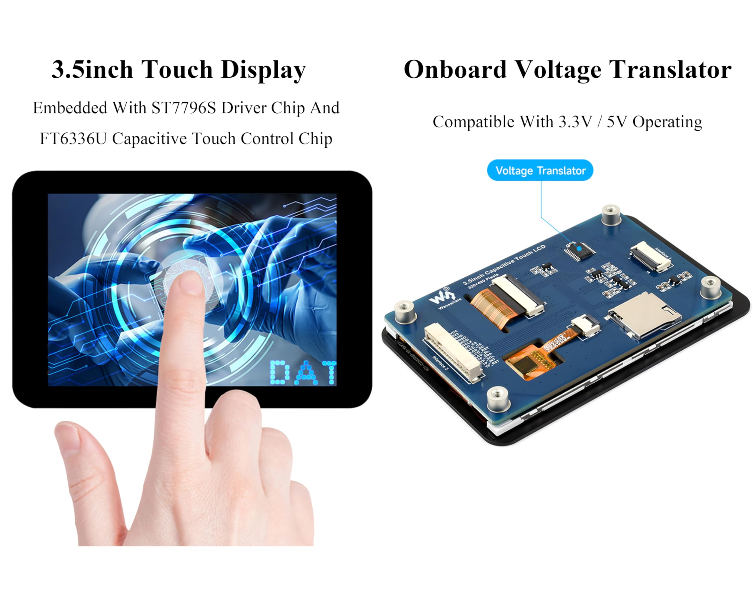 Amazon.com: 3.5inch Touch Screen Compatible with Raspberry Pi 5/4B