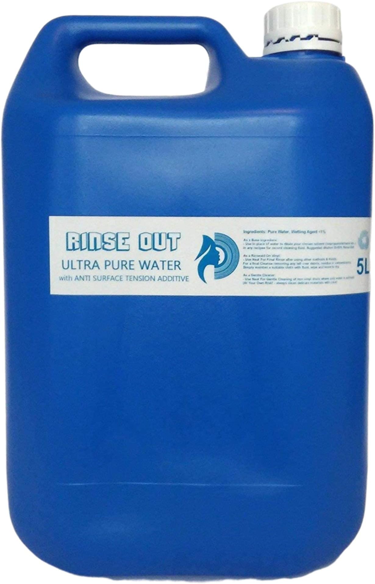 5L Ultra Pure Water Base For Record Cleaning - Rinse Out - DIY DI RO RCM Fluid Gramophone cleaner rinse aid base ingredient