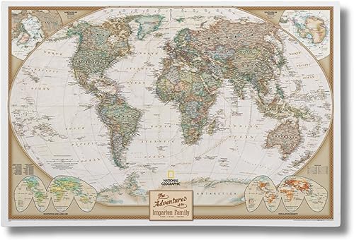 Miniatura 15 de Mapamundi con alfileres, personalizado, ejecutivo, con marco de 24 x 36" y alfileres, Negro (Rustic Black), 24 x 36 pulgadas Marco negro