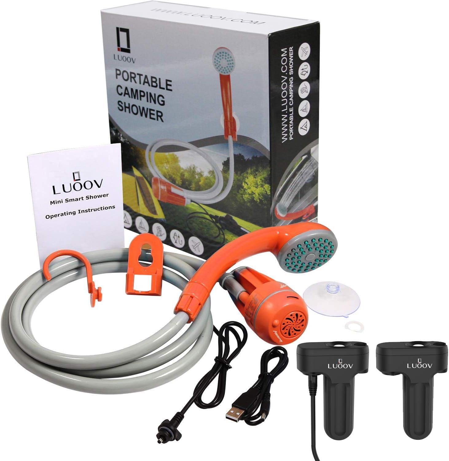 RGA Combined, Classic Camping Shower. Two Batteries, 2.3