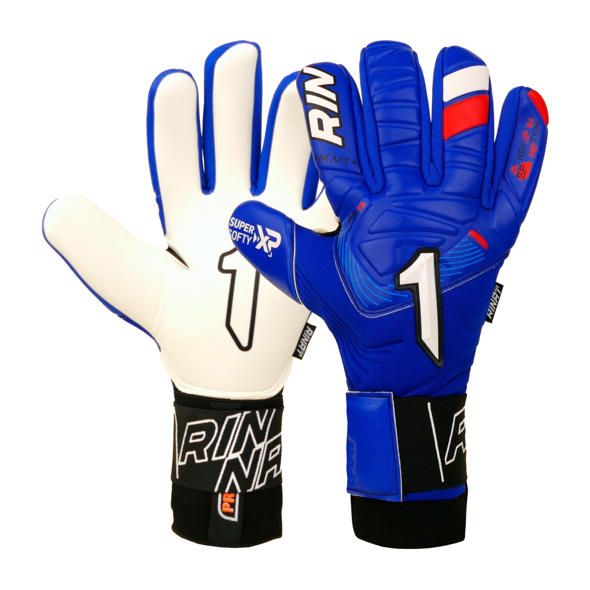 Rinat Nkam Prime Goalkeeper Glove, Junior, Unisex, Blue, Size 4