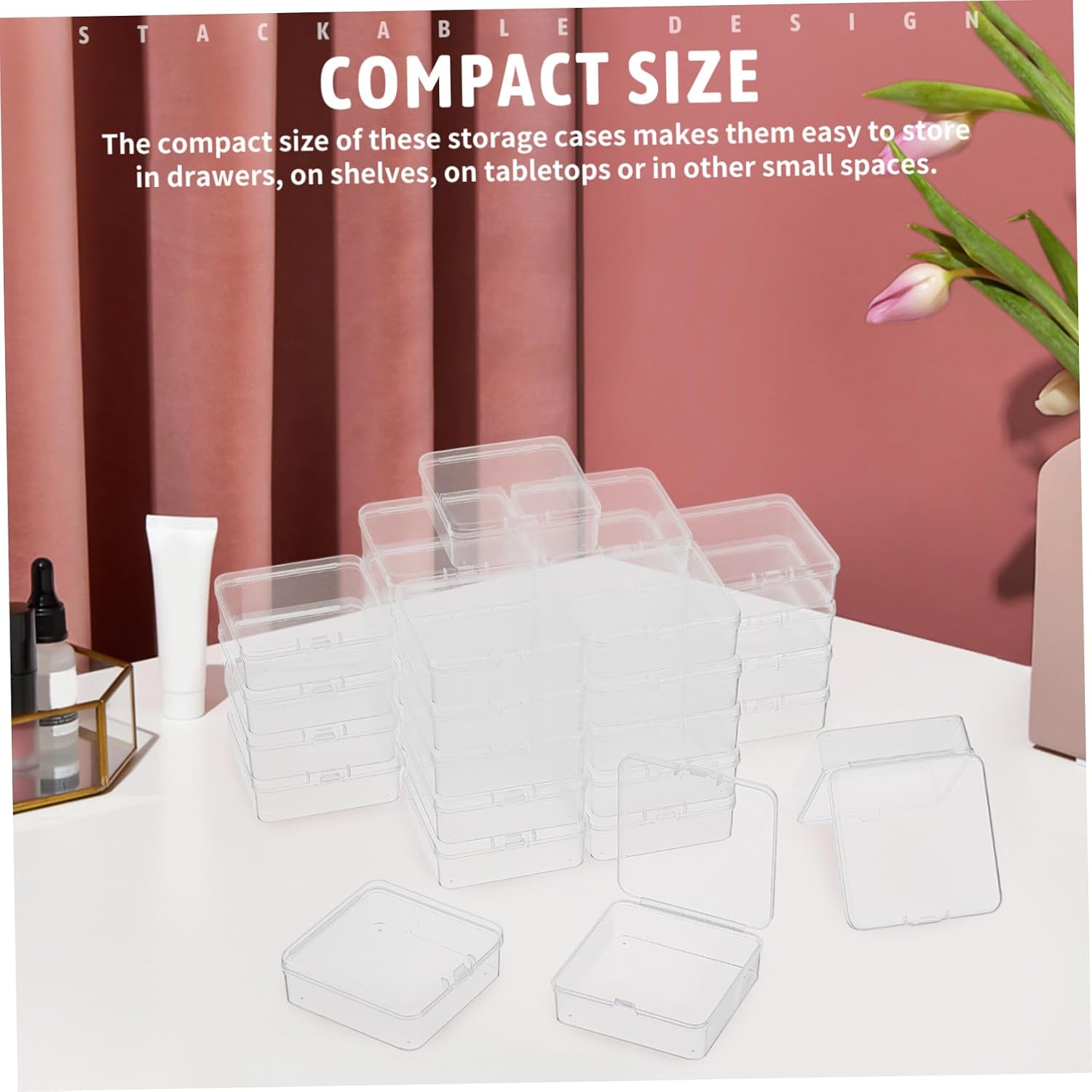 Storage Box Jewelry Organizer Small Parts PP 50pcs
