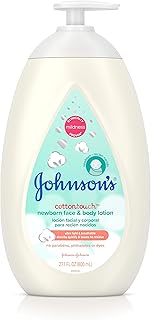 Johnson's CottonTouch Newborn Baby Face and Body Lotion, Hypoallergenic Moisturization for Baby's Skin, Made with Real Cot...