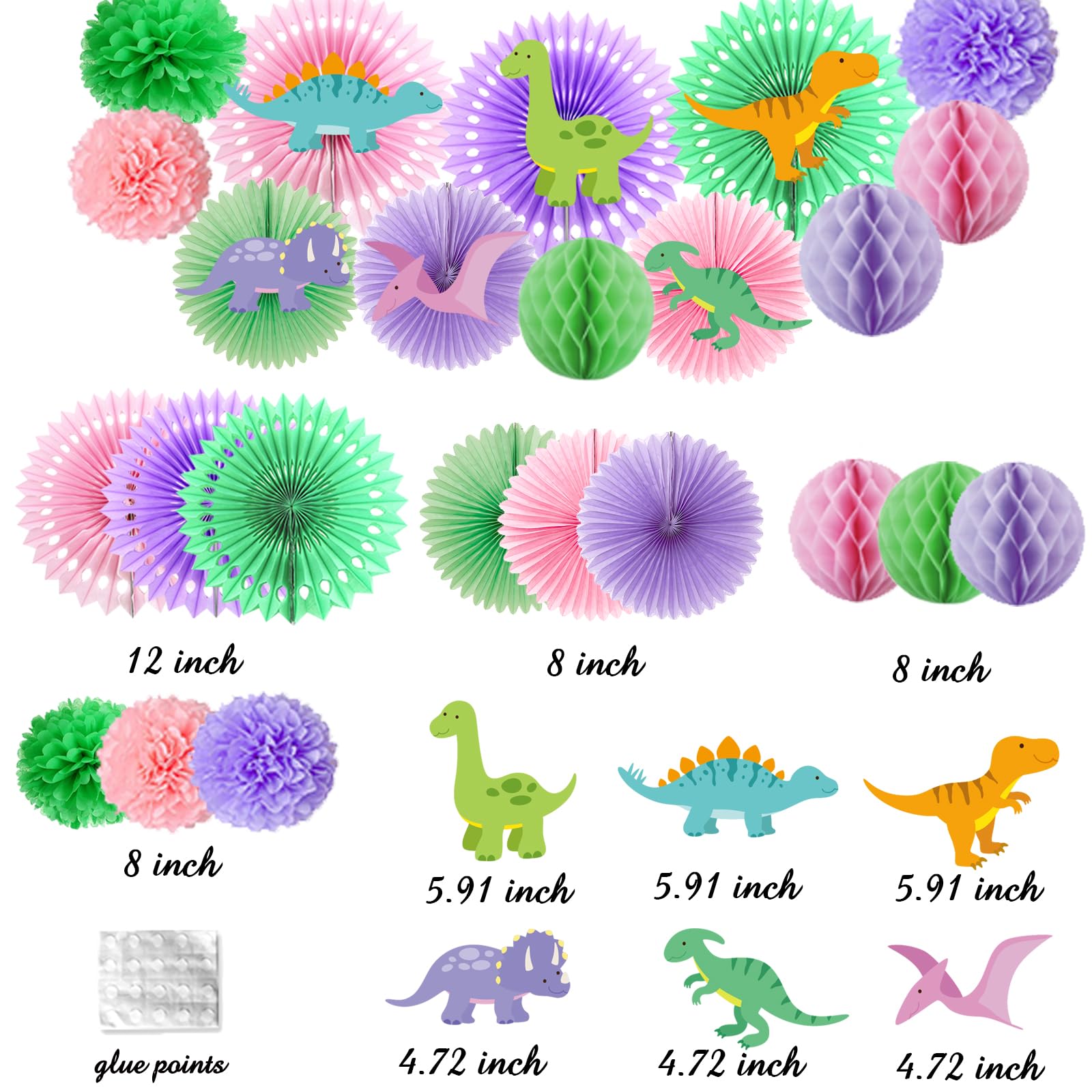 Dinosaur Birthday Party Decorations Kit - Banner, Balloons, Cake Toppers & Centerpieces For Kids