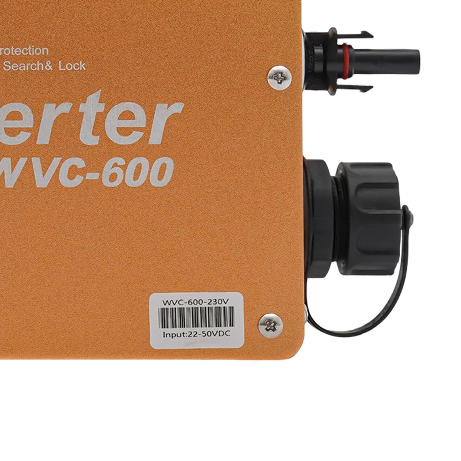 Solar-Wechselrichter WVC-600W Digital, 220V MPPT Grid Tie Micro-Inverter, Wasserdichter Grid-Connect für Solarpanel-Balkonkraftwerk, Golden