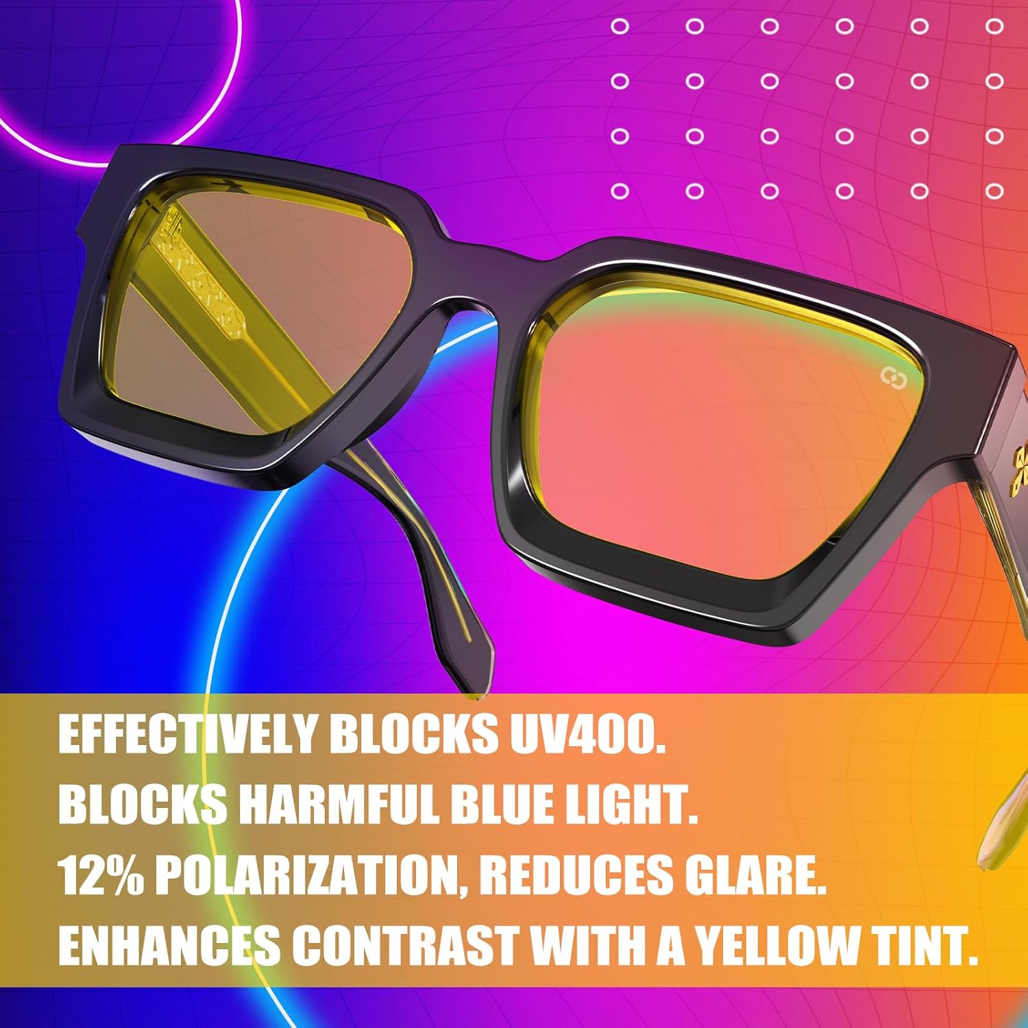 VISOONE Gamer Glasses Professional Blue Light Filter with Anti-Fatigue and Anti-Glare for Men and Women RIVER - Image 4