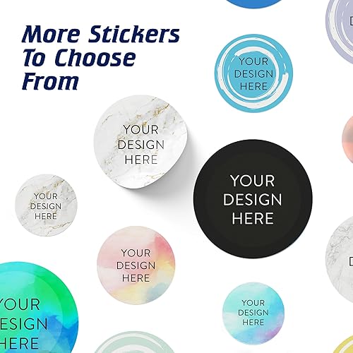 Vista 57 de DayStar Custom Signs & Design - 100 adhesivos de vinilo personalizables, con texto, imagen, diseño y logotipo; adhesivos para logotipo de embalaje