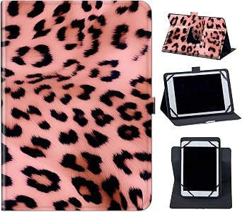 Case for Kobo Clara Colour/BW 6 Inch 2024 Release,360 Degree Rotating Case with Kickstand and with Magnetic Closure for Kobo Clara Cover 6",Leopard and Pink