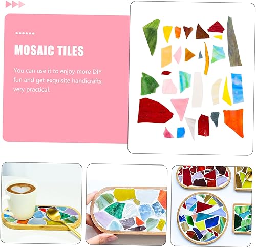 Miniatura 2 de EXCEART 1 Set Mica Pieces for Decoration Seashells for Crafting Decorative Plate Tiles Vase Filler Mosaic Craft Kit Mosaic Tiles for Crafts Mosaic