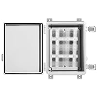 Vista 54 de Waterproof Electrical Junction Box IP67 ABS Plastic Enclosure with Hinged Cover with Mounting Plate, Wall Brackets