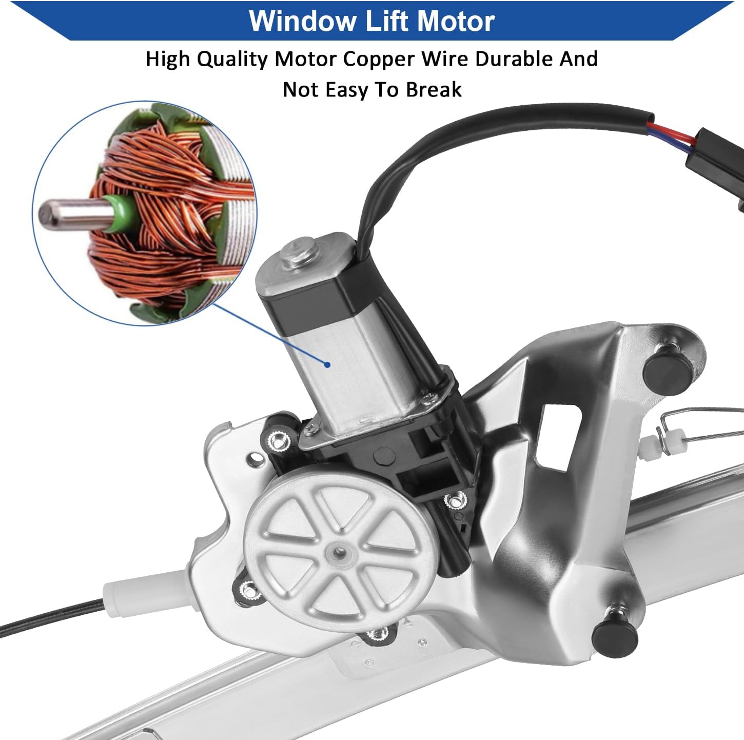 Obaee 741-762 Front Left Driver Side Power Window Regulator with Motor Assembly Compatible with Buick Lesabre 2000-2005, Replace OE 25713422, 25750513, 25769928