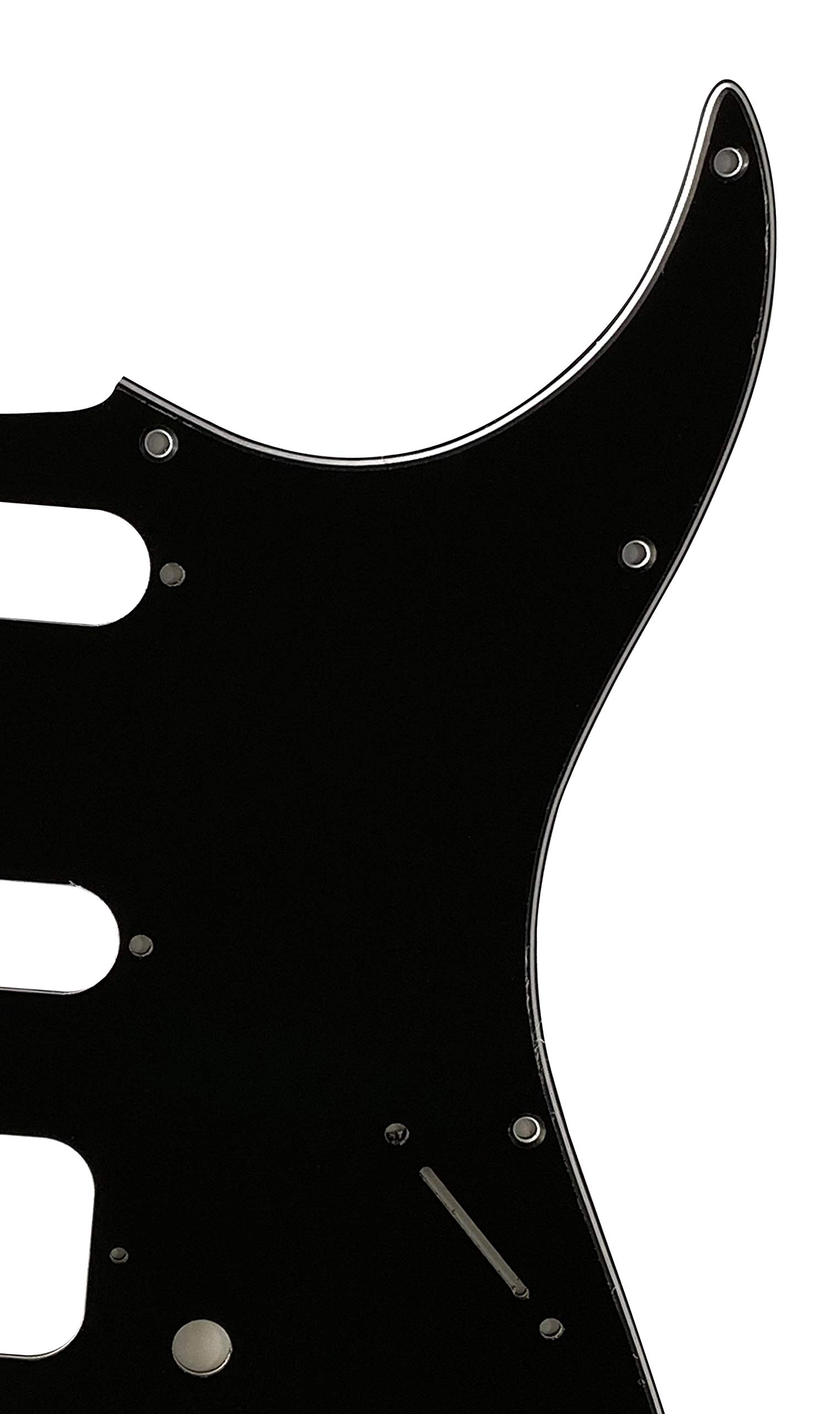 Guitar Parts For Fender 11 Sctew Stratocaster Start HSS Style Guitar Pickguard (3 Ply Black)