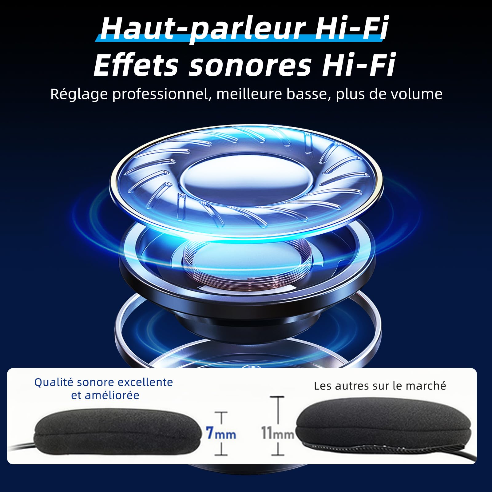 T2 Intercom Moto,Casque Moto Bluetooth Système de Communication 5.4, Suppression Bruit DSP&CVC/IP67 Étanche/Chaîne Hi-FI/Réponse Automatique Assistant/AI Intercom Casque (2pcs)