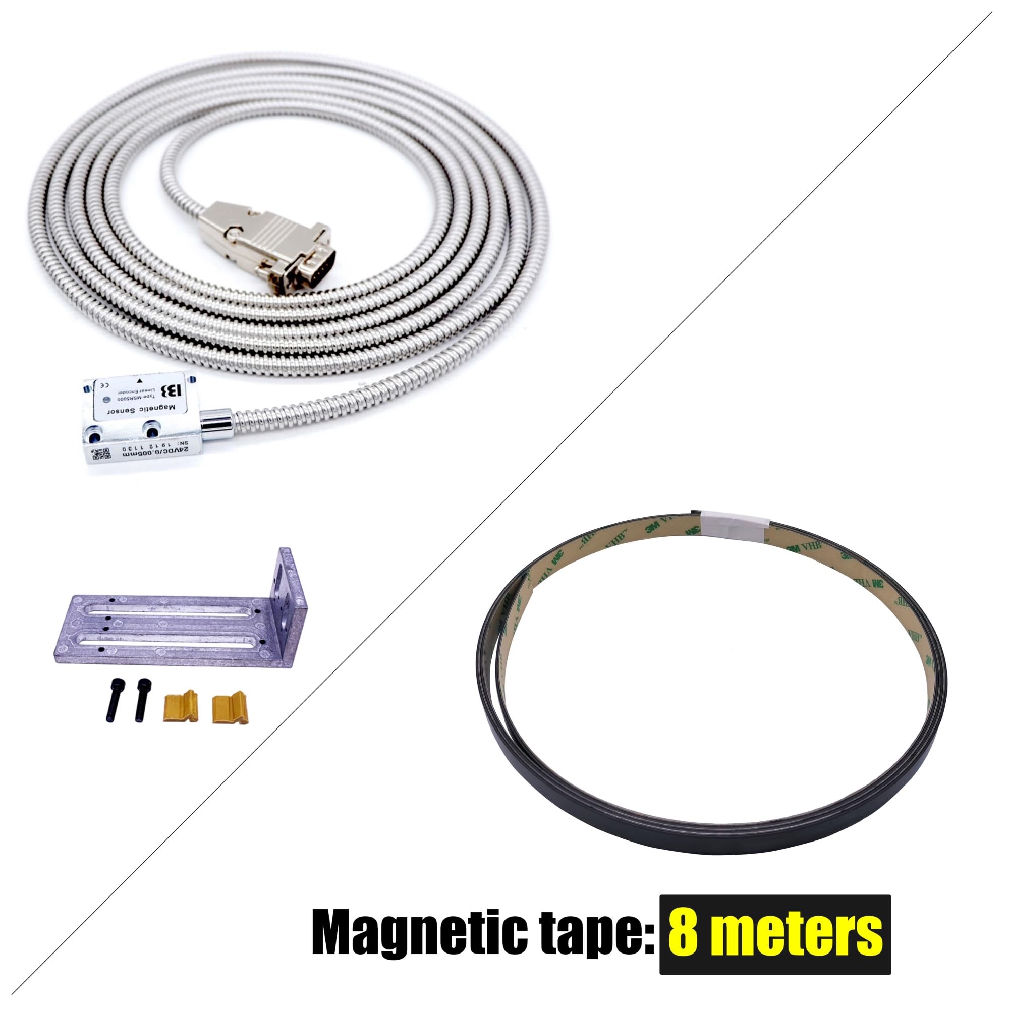 Wysoka precyzja tokarki frezarki DRO skala magnetyczna 5V 0,005mm magnetyczny enkoder liniowy do tokarki(MSR5000-8000mm)