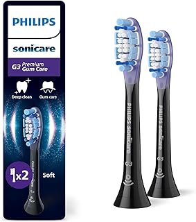 Philips Sonicare G3 Premium Gum Care, oryginalne wymienne główki szczoteczki, kolor czarny, 2 sztuki w opakowaniu, HX9052/88, Nowy