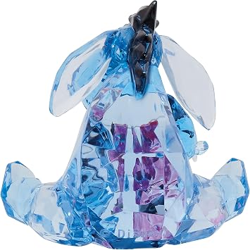Enesco Facets Disney Winnie The Pooh Eeyore Sitting Figurine, 3 Inch, Blue
