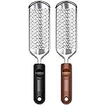 2 Pcs Foot Files Callus Remover, Stainless Steel Professional Pedicure Foot Rasp Scrubber Foot Care Tools to Removes Hard Skin Corns for Dry and Wet Fee