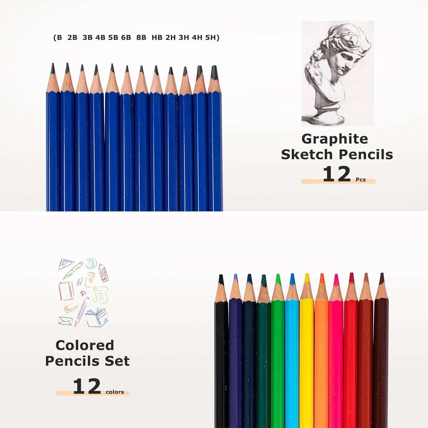 DJAR 174pcs All-in-One Art Painting Set with Tabletop Easel & Tripod, Acrylic, Watercolor, Oil & Sketch Kit, 96 Acrylic, Watercolor & Oil Paint Set for Beginners, Professionals, Artists - Image 7