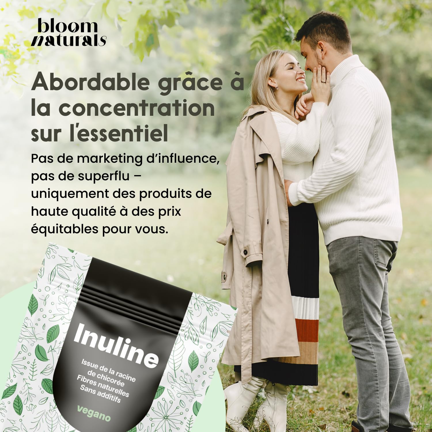 Inuline en Poudre 1500 g (1,5 kg) – Issue de la Racine de Chicorée – Source Naturelle de Fibres – 100% Vegan – Produite en Allemagne – Sans Additifs