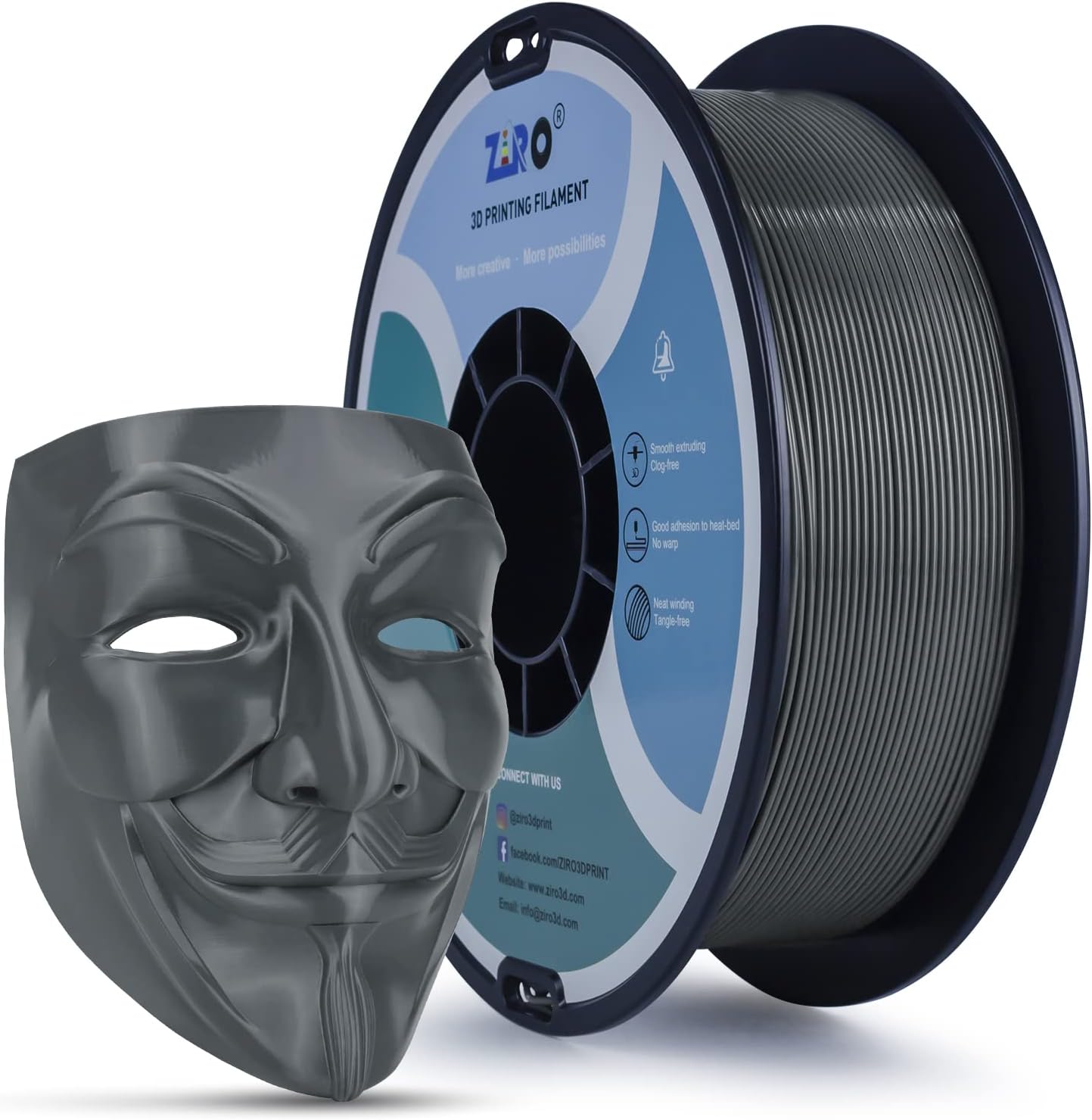 ZIRO PLA Filament 1.75mm, 3D Printer Filament, PLA PRO Basic Color ...
