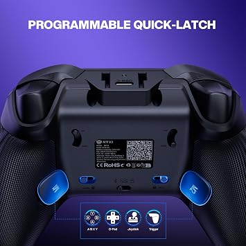 NYXI Master P1 2.4G PC Kablosuz Kumanda, Hall Efektli Joystick, Hall Efekti ve Mikro Tetikleyici, Ses Kontrolü, Ayarlanabilir Turbo/Titreşim, PC/NS/iOS/Android için Programlanabilir Hızlı Kilit