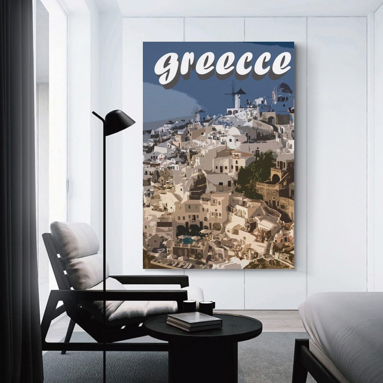 Junmoney GREECE(2) Decorative Wall Artwork, 16x24inch(40x60cm), for New Homes, Bedrooms Or Workspaces, Gift Idea for Housewarming And Birthdays