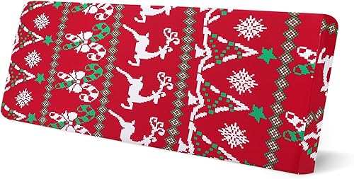 SearchI Fundas elásticas de cojín de repuesto para sofá de Navidad, fundas de cojín de repuesto para sofá, protector de muebles suave con parte
