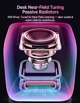 Divoom Ditoo Pixel Art Portable Speaker, 256 Led Application Controlled Display, Mechanical RGB Keyboard, Bluetooth Wireless Loud Speakers (pink) with Games, Alarms