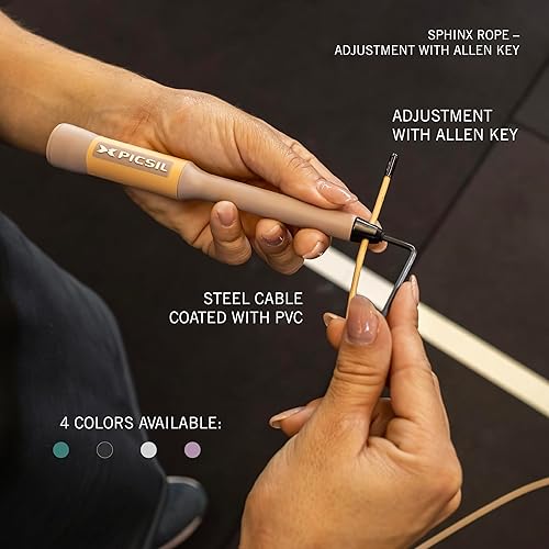 Miniatura 5 de PICSIL - Cuerda de esfinge  Cuerda de salto giratoria de 360  Sistema de rodamiento dual  Rápido y ligero para fitness, boxeo de entrenamiento