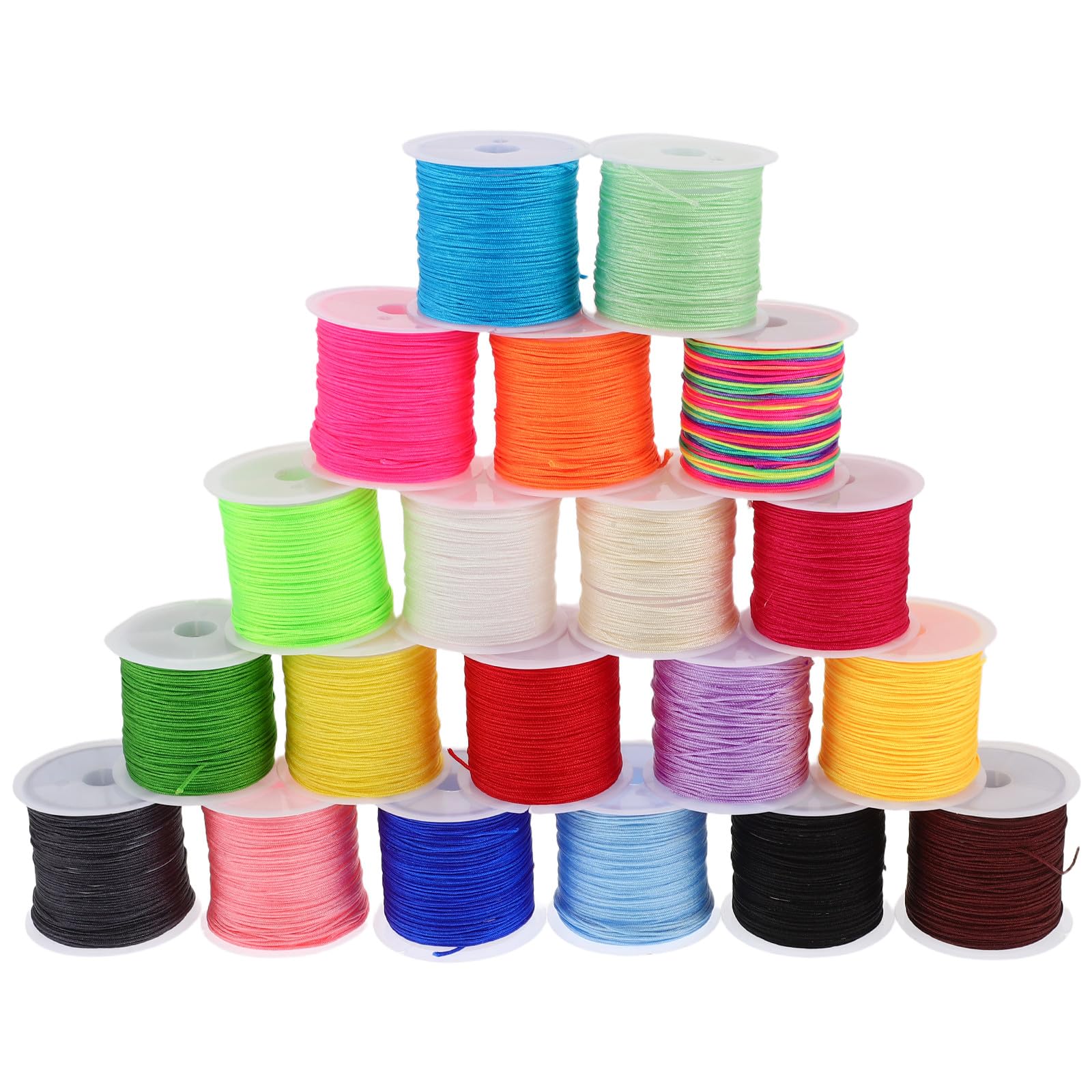 Hilo de 0,8 mm para pulseras y macramé: cordón trenzado colorido para tejer joyas en casa