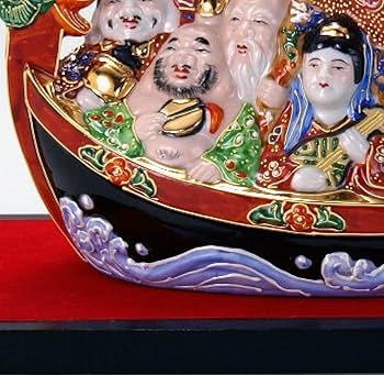 913宝船　九谷焼 楽天市場】宝船 七福神 置物 九谷焼 開店祝い 縁起置物 おしゃれ