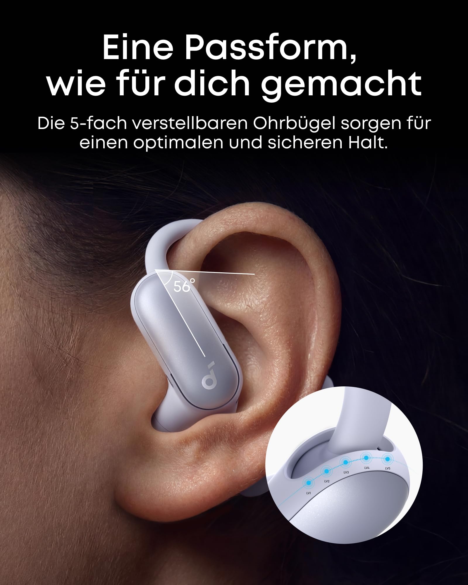 soundcore AeroFit 2 Pro by Anker Open-Ear Kopfhörer ANC 3.0 Bluetooth 6.1 Hi-Res LDAC IP55 34h