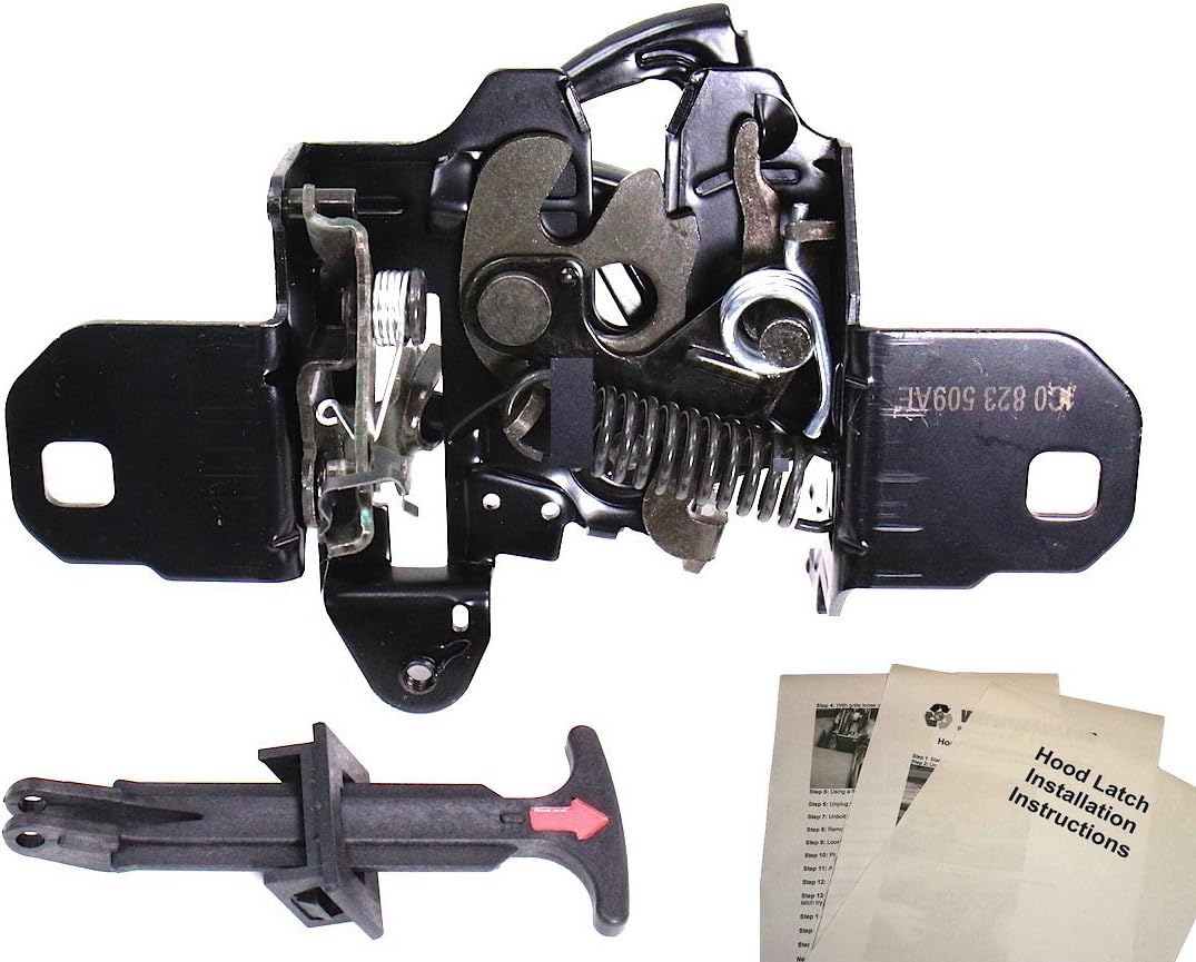 Hood Latch Lock Catch with Pull Handle + Instructions Compatible With Volkswagen VW New Beetle