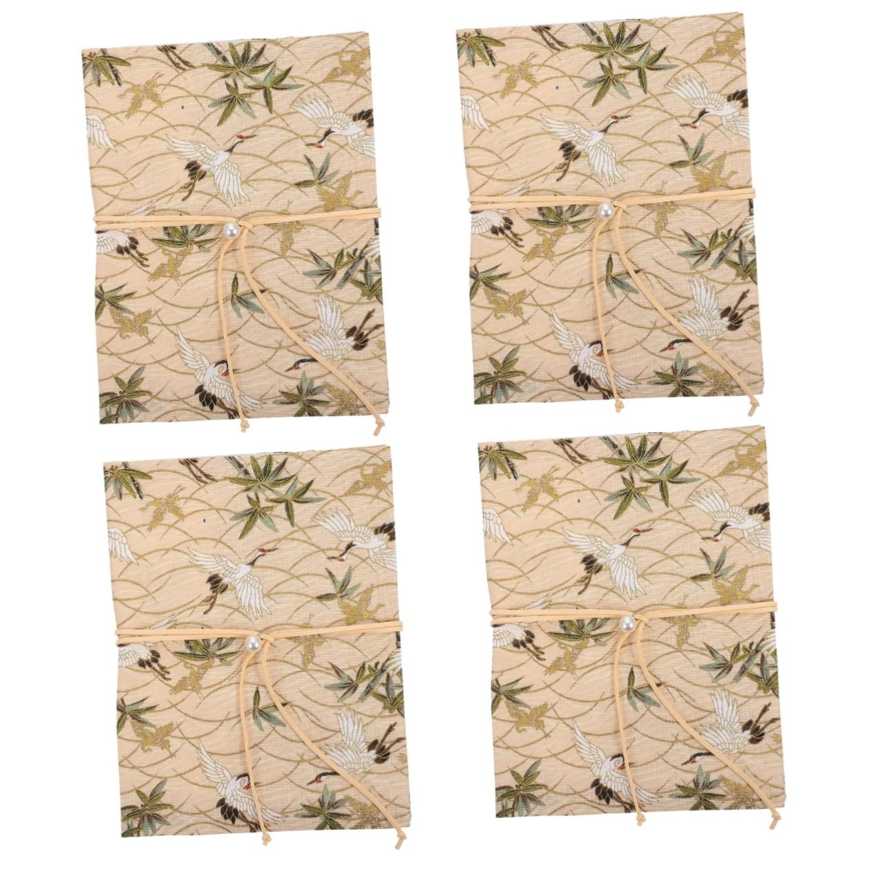 STOBOK 4pièces Housse De Protège-cahier Fait Main Étui Ajustable Pour Étudiants Design Élégant Avec Motif De Couverture De Pour Cahiers