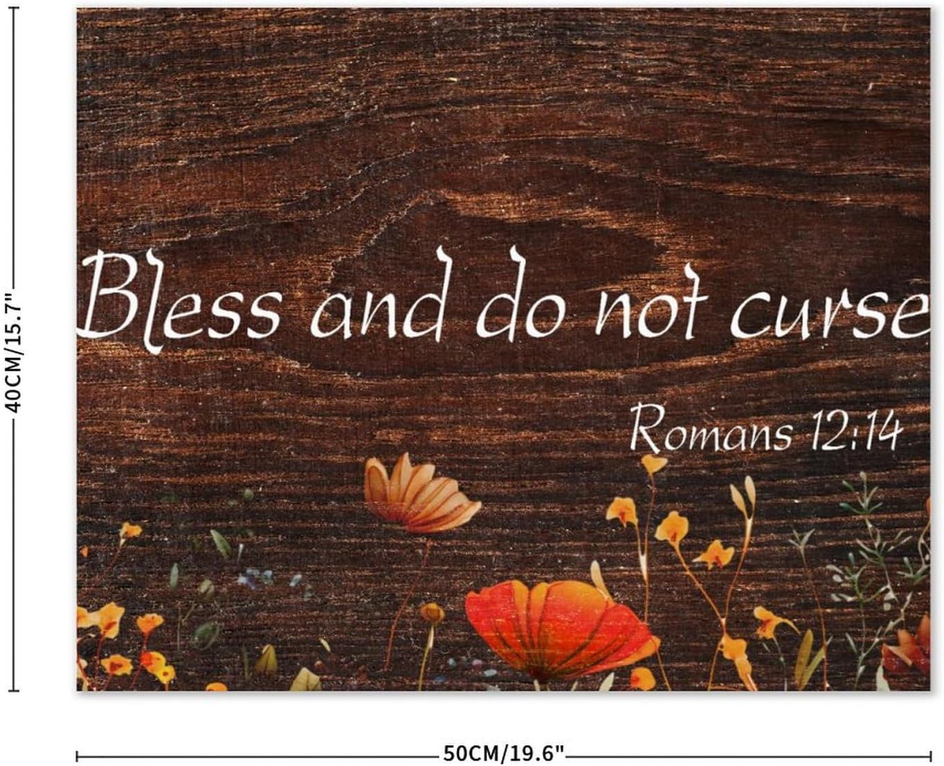 Modern Primitive Decor Wood Sign Plaque Bless And Do Not Curse Decorative Wall Art Wood Plaque Sign 16x20 Inch Wooden Hanging Signs Home Decor for Home Pantry