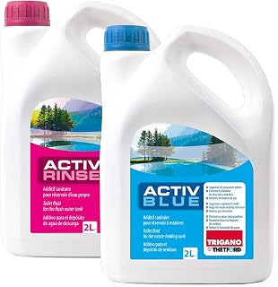 Thetford Activ Blue & Aktiv Rinse - Aditivo para inodoros (2 litros), disponible con papel higiénico (Blue + Rinse)